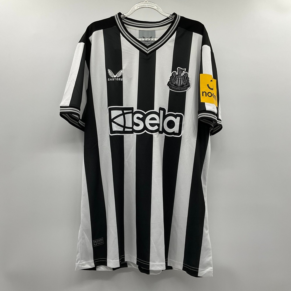 Castore‎ Newcastle United Jersey 2XL Striped Blokecore Sporty Soccer Shirt